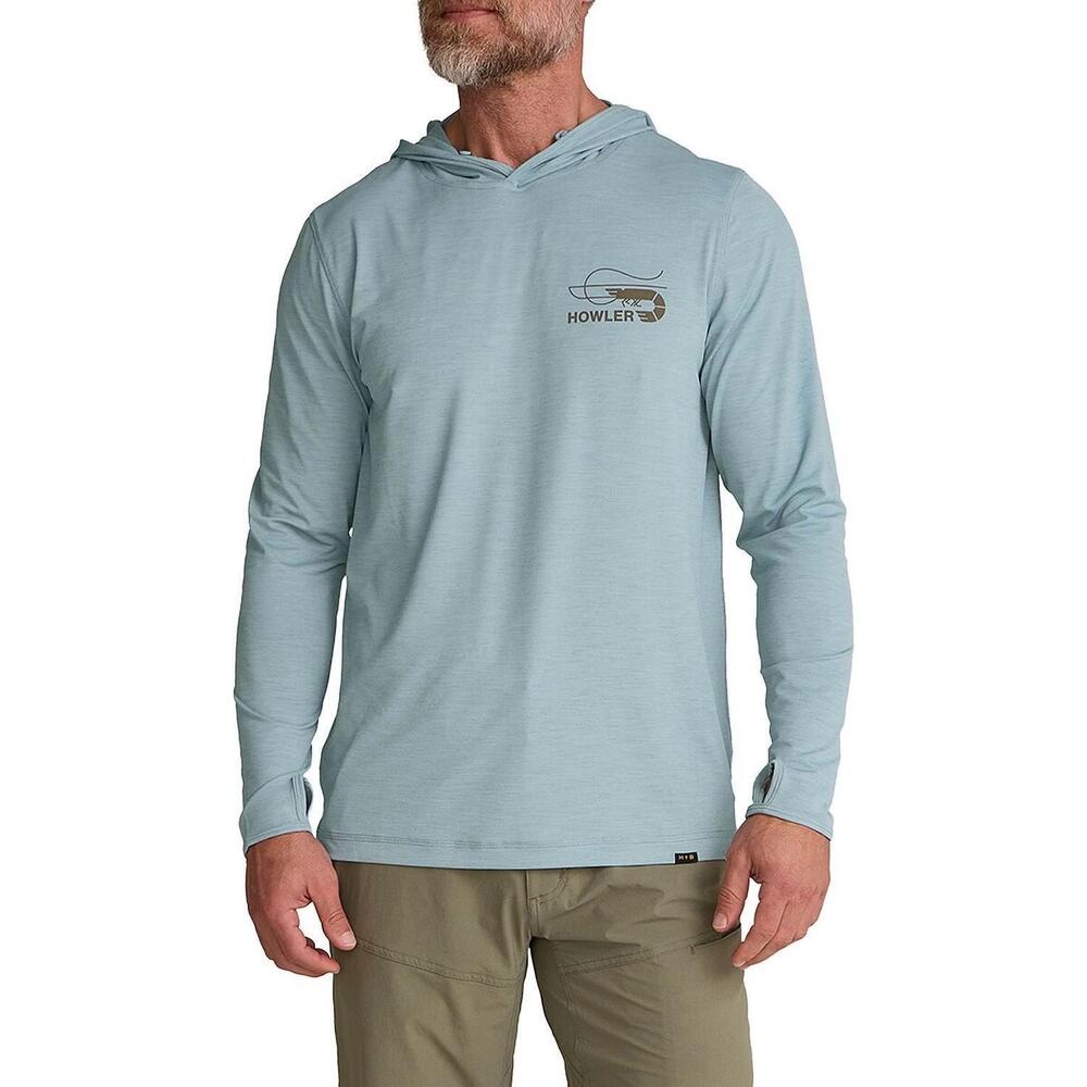 NEW HOWLER BROTHERS sun long sleeve hoodie in pool blue